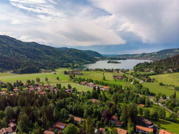 istock Drone view on Lake Schliersee 1132964189
