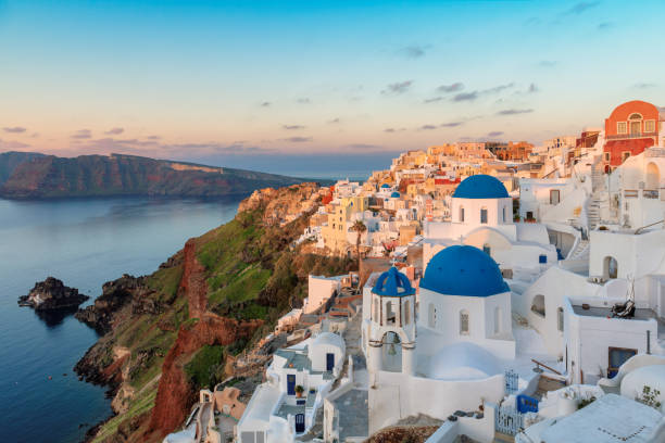 istock Sunrise at Santorini island. 1132966587