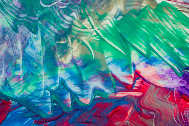 istock Abstract art colourful background. Hand-painted background.  - Image 1132969198