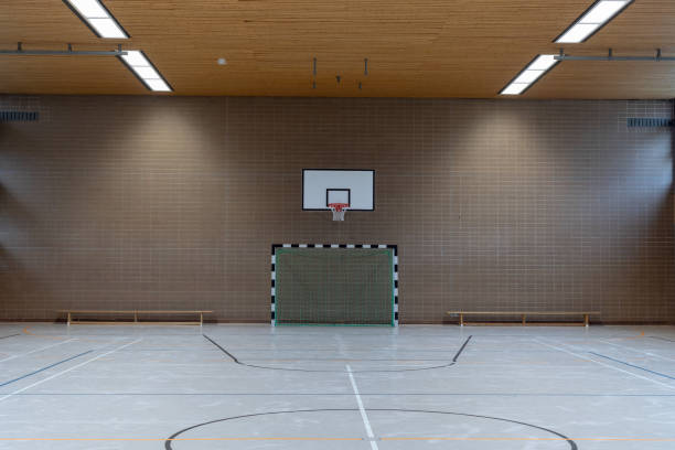 istock Empty european gym class for school sports 1132971021