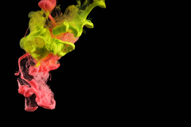 istock Acrylic colors in water. Ink blot. Abstract background on black. 1132982578