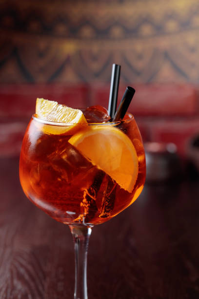 istock Tasty alcoholic cocktail with orange. 1132984256