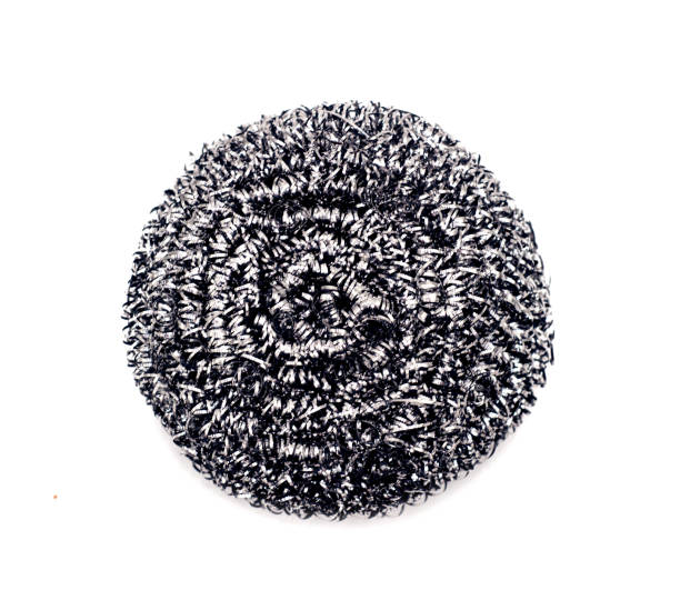 istock Metal sponge for washing dishes on a white background 1132984375