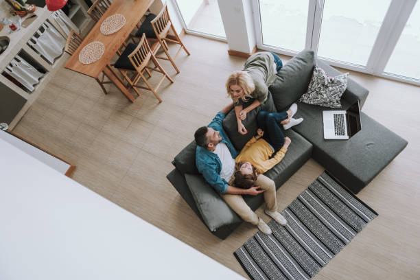 istock Happy family spending time together at home 1132987206
