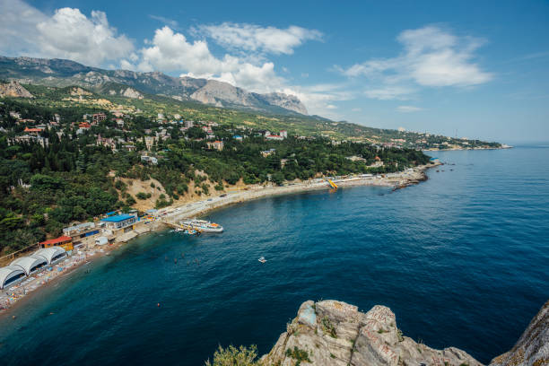 istock Rocky Black sea coast in Yalta district, Crimea 1132987721