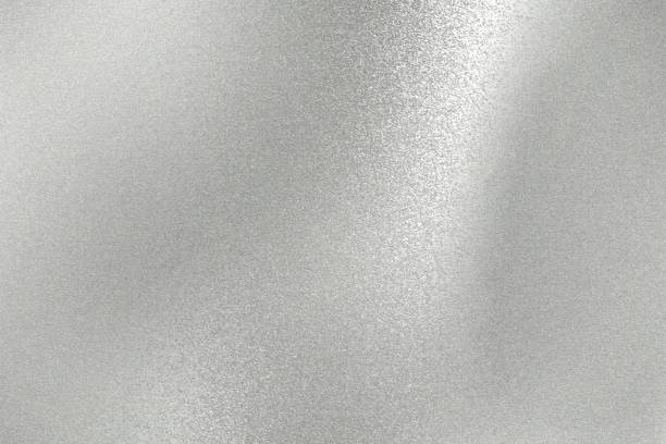 istock Abstract background, shiny silver metal plate texture 1132989090