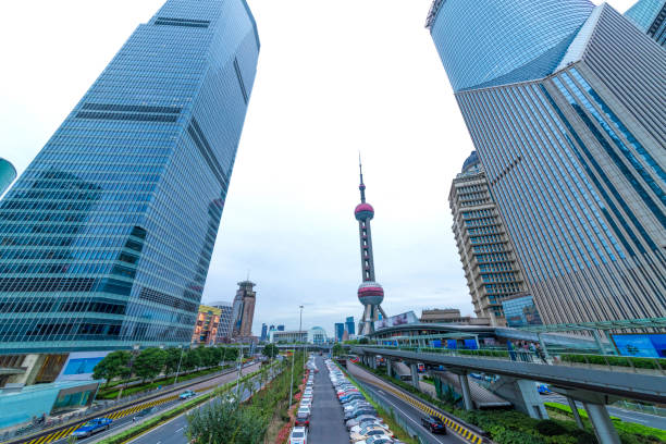istock The pedestrian pavement under the tall building large building. 1132990581