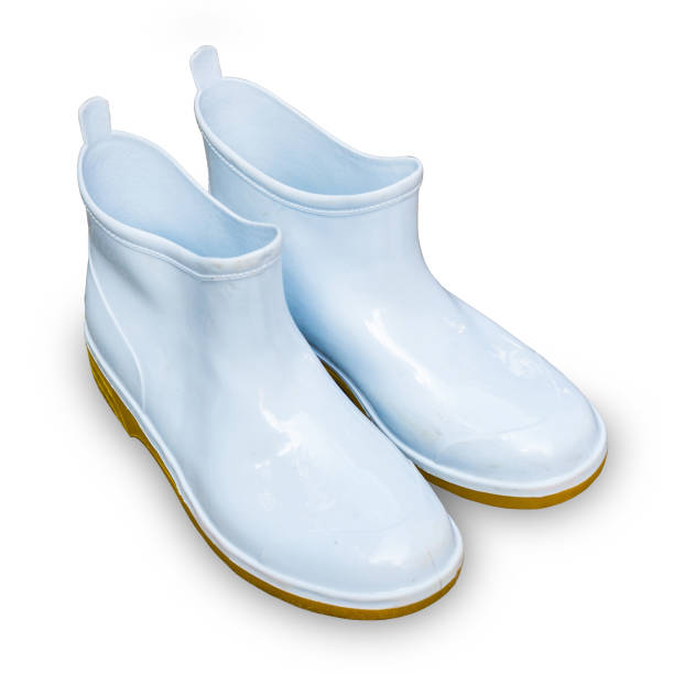 istock White boots isolated on  white background with clipping path 1132991727