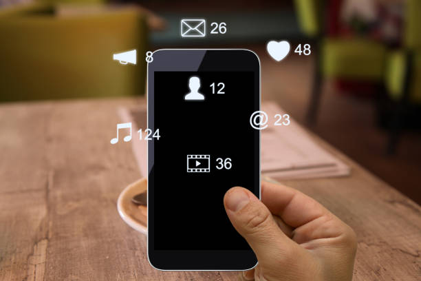 istock Social media marketing network communication mobile phone app 1132991946