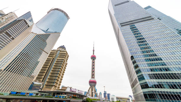 istock The pedestrian pavement under the tall building large building. 1132993573