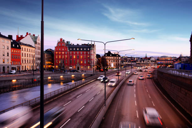 Central Bridge Highway, Stockholm stock photo