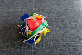 colored paper ball