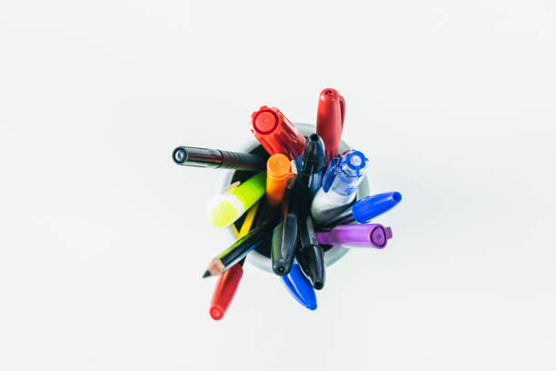 istock business and school supplies on white background 1132999611