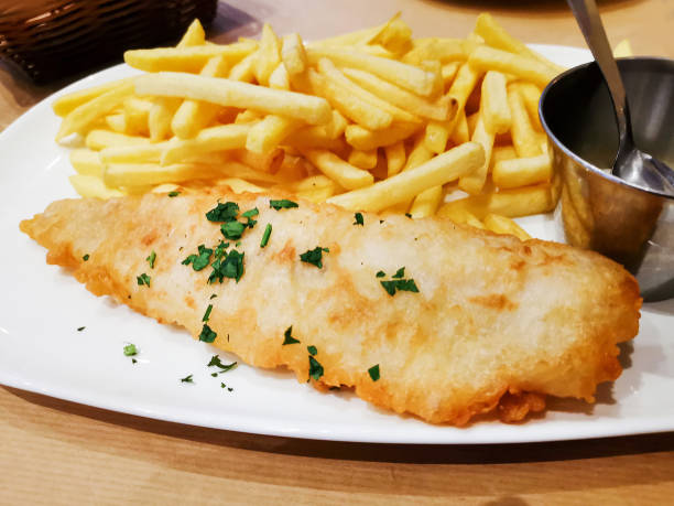 istock British Traditional fish and chips and tartar sauce 1133001635