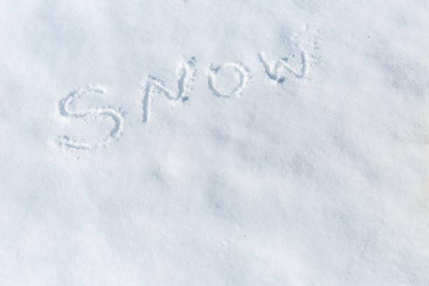 istock Snow word written on a snow 1133003631