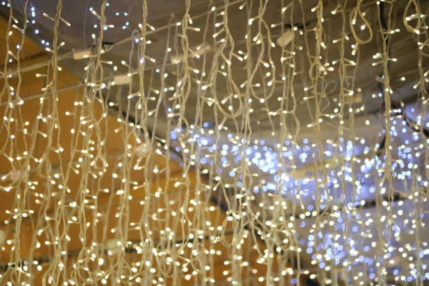 istock Light of small bulb. Garland with many small lamps 1133005832