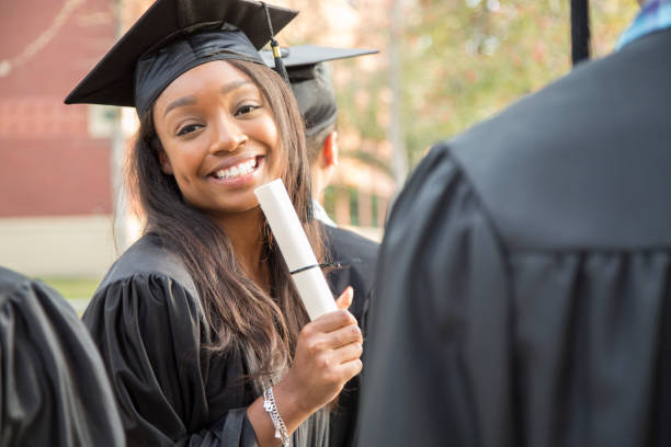 istock African descent female college student graduation on campus. 1133007453