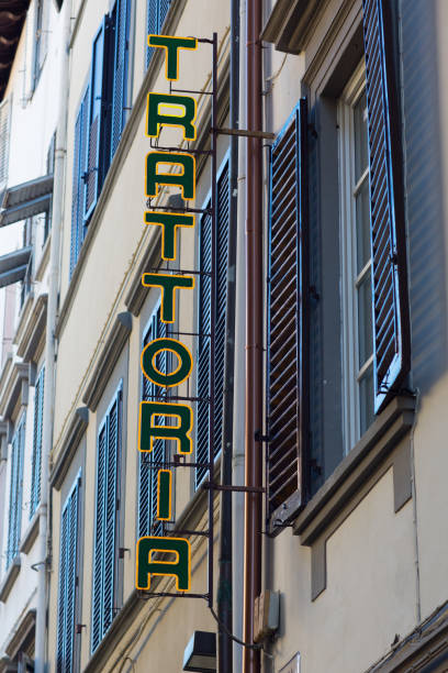 istock neon sign of a trattoria 1133008272