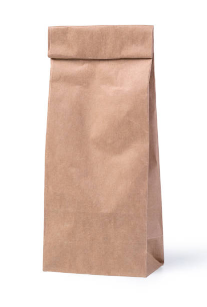 istock Brown paper bag isolated on white 1133011486