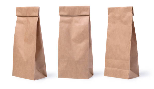 istock Brown paper bag isolated on white 1133011508