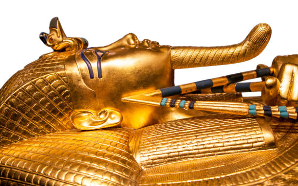 tutankhamun's sarcophagus - pharaonic tomb imagens e fotografias de stock