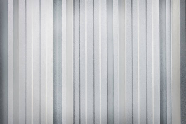 istock Clean new gray or silver in  vertical patterns zinc wall background 1133015768