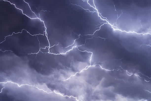 istock A branched lightning bolt crawls through the air during a severe thunderstorm in Nebraska 1133017140