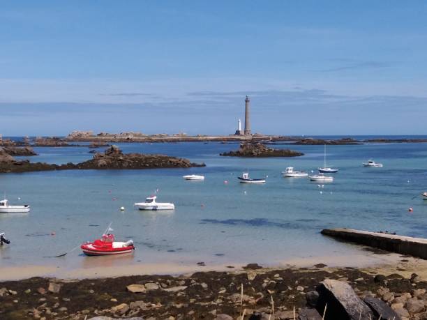 istock Sea view from coast with lighthouses 1133017175