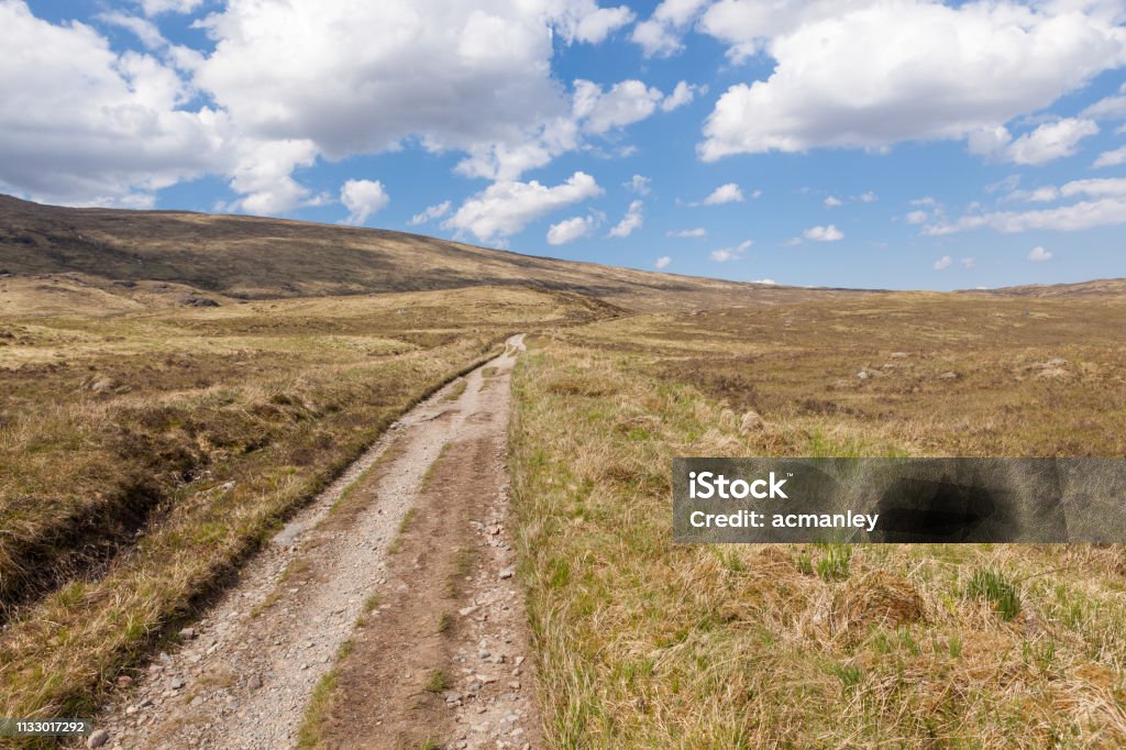 Rannoch Moor. Rannoch Moor. This is a wild and remote section of the West Highland Way and one of the last great wildernesses of Europe. Moor Stock Photo
