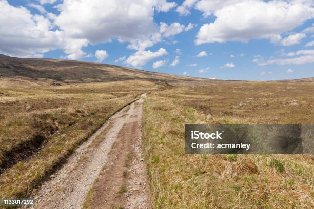 Rannoch Moor Stock Photo - Download Image Now - Moor, Single Lane Road, Footpath