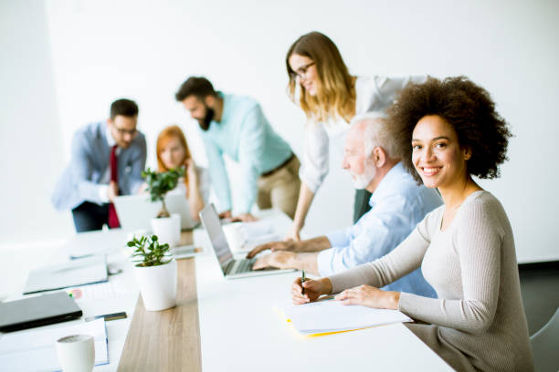 istock Business people discussing a strategy and working together in the modern office 1133017426