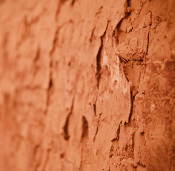 istock Red concrete protection wall unique photo 1133027166