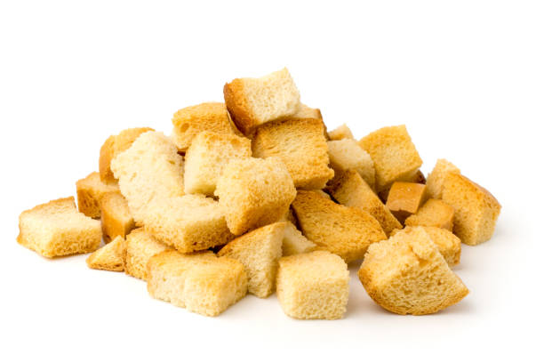 istock A pile of bread rusks on a white, isolated. 1133028949