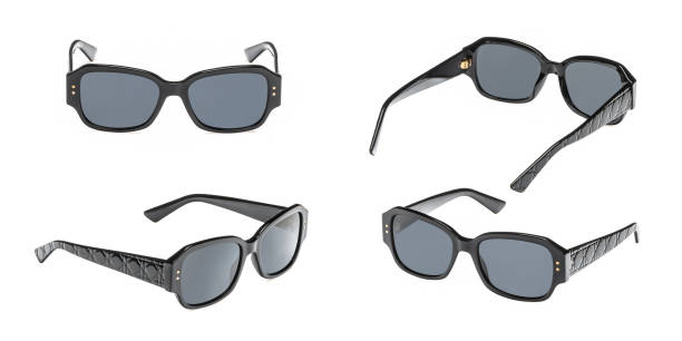 istock Set Female Summer Sunglasses of plastic with polarized gradient isolated on white background. Collection fashion womens eye glasses 1133031368