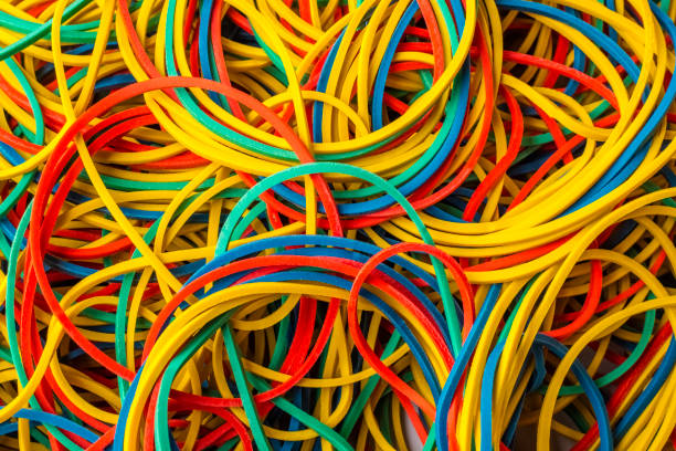 istock Colorful background rainbow colors rubber bands loom. texture 1133035505