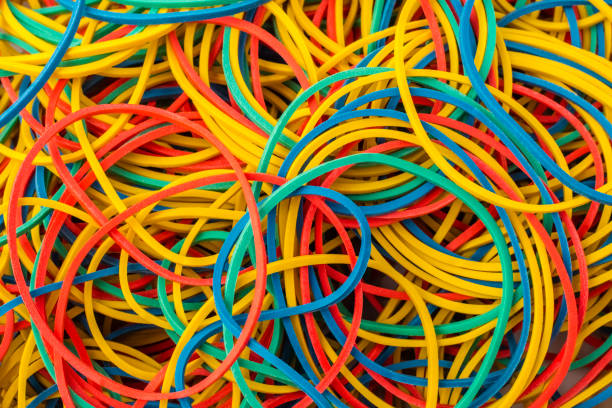 istock Colorful background rainbow colors rubber bands loom 1133035507