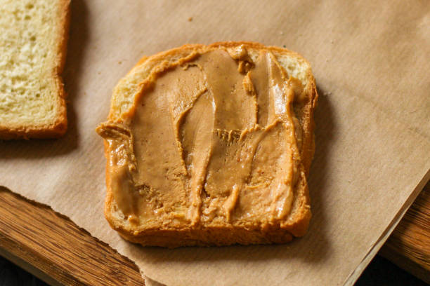 istock peanut butter sandwich, dessert (sweets or snacks, breakfast). food background. top photo 1133038708