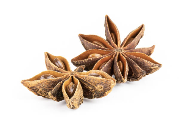 istock Dry brown star anise fruit isolated on white 1133039462