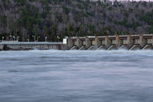 istock Water rapidly flows through a dam after heavy rains 1133039949
