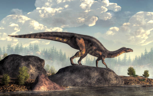 plateosaurus aureus - triassic foto e immagini stock