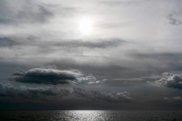 istock Cloudscape with dramatic sky and sea at sunset in Alexandroupolis, Greece 1133041822