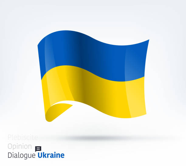 ilustrações de stock, clip art, desenhos animados e ícones de ukraine flag international dialogue & conflict management - ucrania