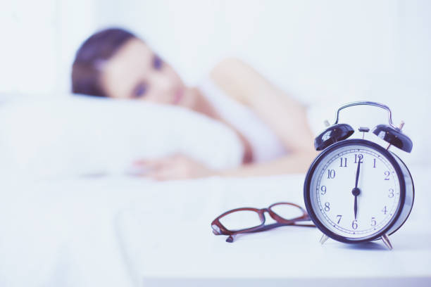 istock Young beautiful woman lying in bed. 1133051402