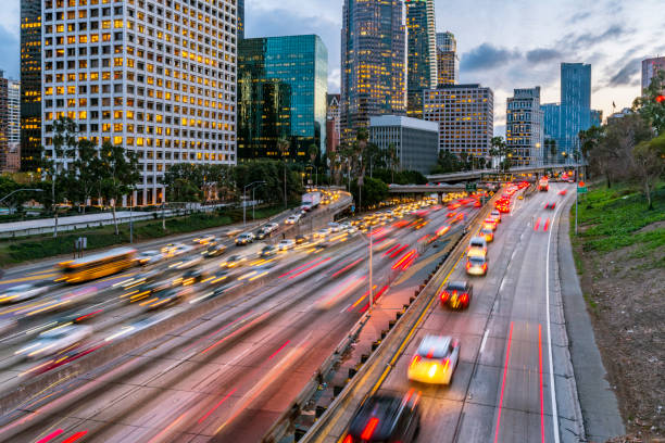 istock Los Angeles Downtown Evening Traffic 1133053229