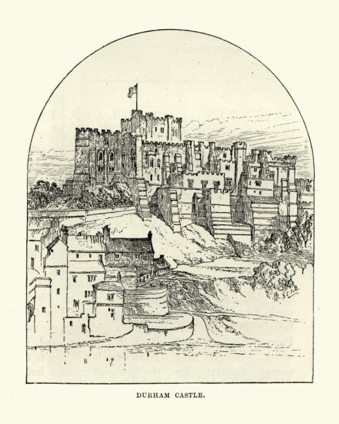 istock Sketch of Durham Castle, 19th Century 1133055047