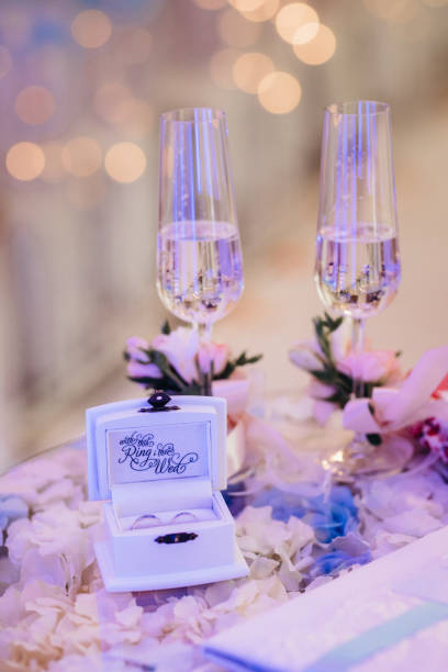 istock wedding glasses for wine and champagne 1133063640