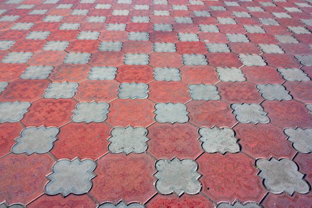 istock Multi-colored Stone paving texture. Abstract structured background of modern street pavement slabs pattern 1133064980