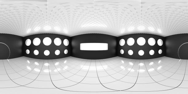 istock 8K HDRI map, high contrast spherical environment panorama background, modern interior light source rendering (3d equirectangular illustration) 1133066187
