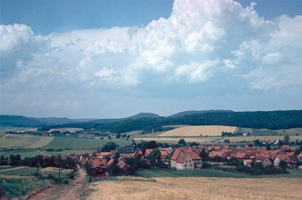 istock Central German countryside with village, Saxony Anhalt 1133070736