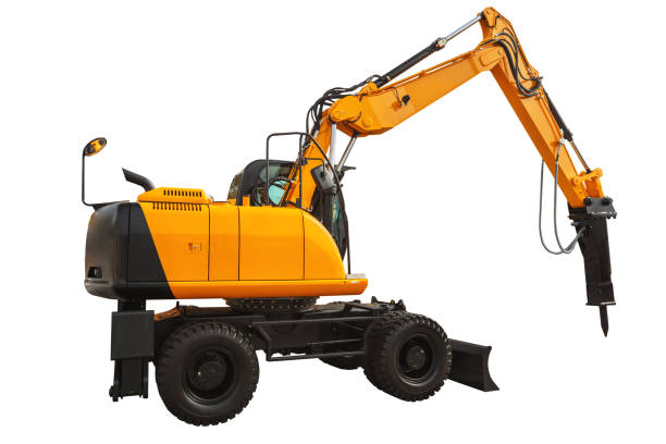 istock Backhoe loader or bulldozer - excavator isolated on white background with clipping path 1133074312